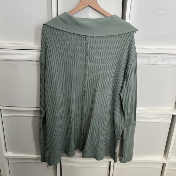 Free People Thermal Raymond Tunic Top in Washed Army - Picture 6 of 6